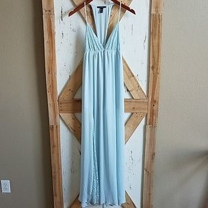 Baby blue maxi dress
